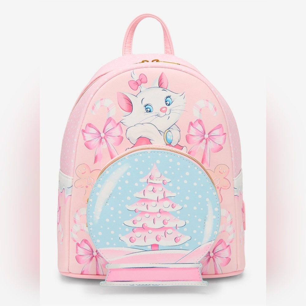 Loungefly Disney Marie Aristocats Snow Globe Backpack NWT
